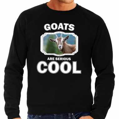 Dieren geit trui zwart heren goats are cool trui