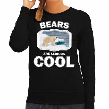 Dieren ijsbeer trui zwart dames bears are cool trui