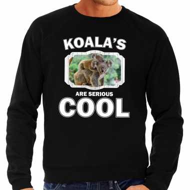Dieren koala trui zwart heren koalas are cool trui