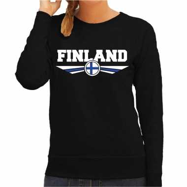 Finland landen trui zwart dames