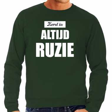 Groene foute kersttrui / trui kerst is: altijd ruzie outfit heren