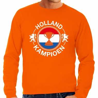 Grote maten oranje trui / trui holland / nederland supporter kampioen beker ek/ wk heren
