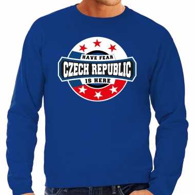 Have fear czech republic is here trui tsjechie supporters blauw heren