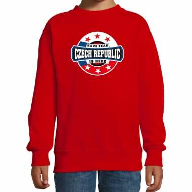 Have fear czech republic is here / tsjechie supporter trui rood kids