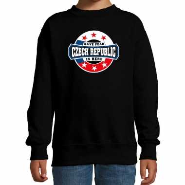 Have fear czech republic is here / tsjechie supporter trui zwart kids