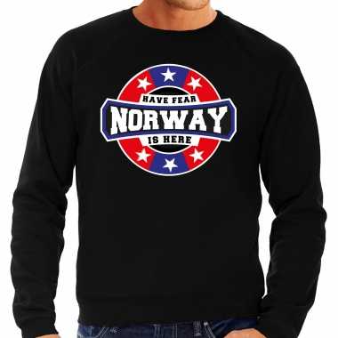 Have fear norway is here / noorwegen supporter trui zwart heren
