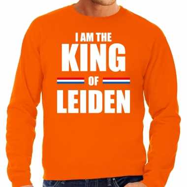 I am the king of leiden koningsdag trui / trui oranje heren