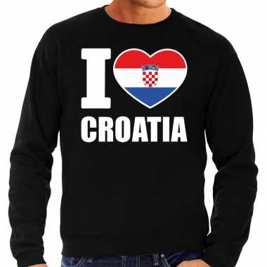 I love croatia trui / trui zwart heren