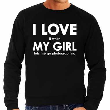 I love it when my girl lets me go photographing cadeau trui zwart heren