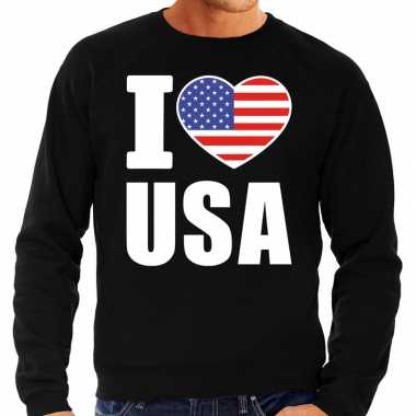 I love usa trui / trui zwart heren