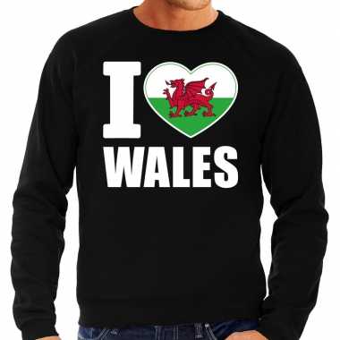 I love wales trui / trui zwart heren