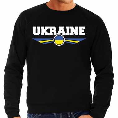 Oekraine / ukraine landen trui / trui zwart heren