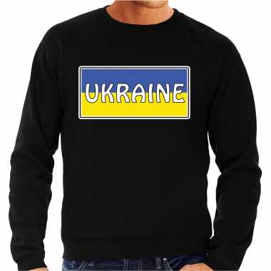 Oekraine / ukraine landen trui zwart heren