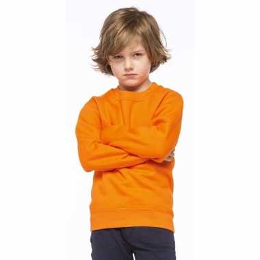 Oranje katoenmix trui kinderen