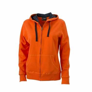 Oranje sweattrui dames