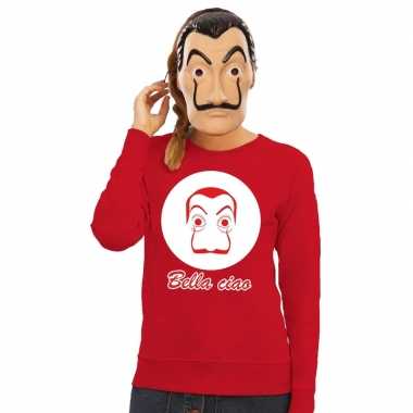 Rode salvador dali trui la casa papel masker dames