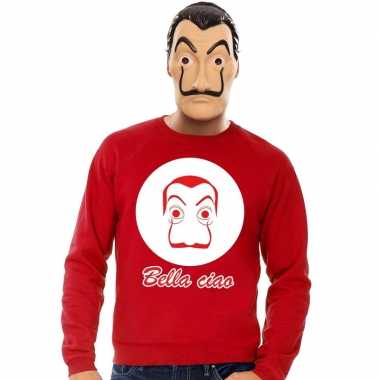 Rode salvador dali trui la casa papel masker heren