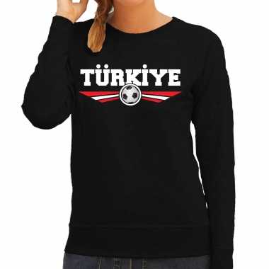 Turkije / turkiye landen / voetbal trui zwart dames