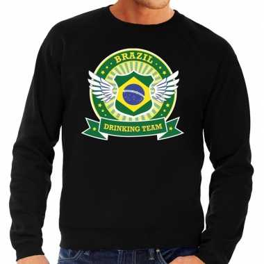 Zwart brazil drinking team trui heren