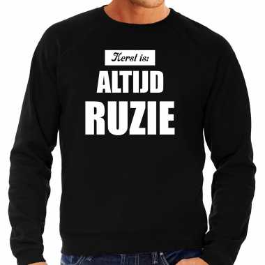 Zwarte foute kersttrui / trui kerst is: altijd ruzie outfit heren