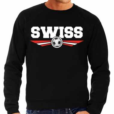 Zwitserland / switzerland / swiss landen / voetbal trui zwart heren