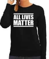 All lives matter demonstratie protest trui zwart dames