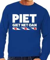 Blauwe trui trui friesland piet giet net oan heren