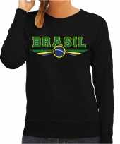 Brazilie brasil landen trui zwart dames