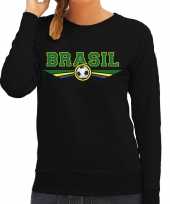 Brazilie brasil landen voetbal trui zwart dames