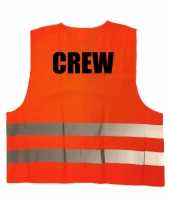 Crew personeel truije hesje oranje reflecterende strepen volwassenen
