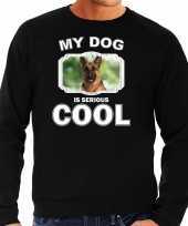 Duitse herder honden trui trui my dog is serious cool zwart heren 10256659