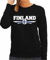 Finland landen trui zwart dames
