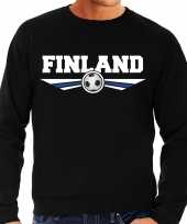Finland landen voetbal trui zwart heren