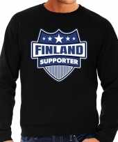 Finland schild supporter trui zwart heren