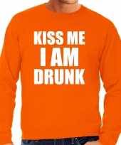 Fun trui trui kiss me i am drunk oranje heren koningsdag nederland ek wk