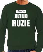 Groene foute kersttrui trui kerst is altijd ruzie outfit heren
