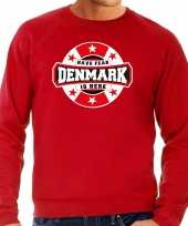 Have fear denmark is here denemarken supporter trui rood heren