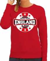 Have fear england is here engeland supporter trui rood dames