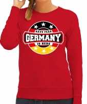 Have fear germany is here duitsland supporter trui rood dames