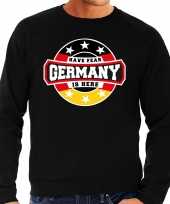 Have fear germany is here duitsland supporter trui zwart heren