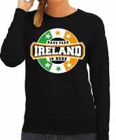 Have fear ireland is here ierland supporter trui zwart dames