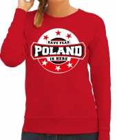 Have fear poland is here polen supporter trui rood dames