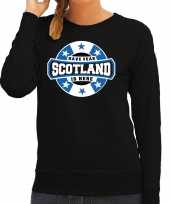 Have fear scotland is here schotland supporter trui zwart dames