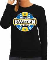 Have fear sweden is here zweden supporter trui zwart dames
