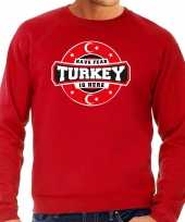 Have fear turkey is here turkije supporter trui rood heren