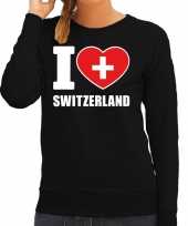 I love switzerland trui trui zwart dames
