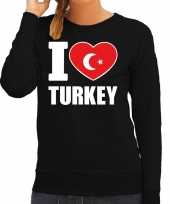 I love turkey trui trui zwart dames
