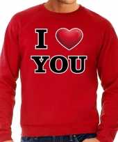 I love you valentijn trui rood heren