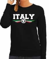 Italie italy landen voetbal trui zwart dames