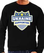 Oekraine ukraine schild supporter trui zwart heren 10221185